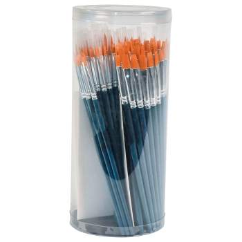 School Smart White Bristle Paint Brushes, Long Handle, 3/4 Inch, Set Of 12  : Target