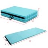 Costway 4'x 10'x 2''Folding Gymnastics Tumbling Mat Indoor Outdoor Gym Stretching Yoga Black\ Blue\Multicolor\Purple+Pink - 3 of 4