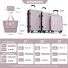 5 PCS Premium Expandable PC Luggage Set with Travel Bag and Toiletry Bag, 360° Spinner Wheels and TSA Lock, 21"+25"+29" - ModernLuxe - 2 of 4