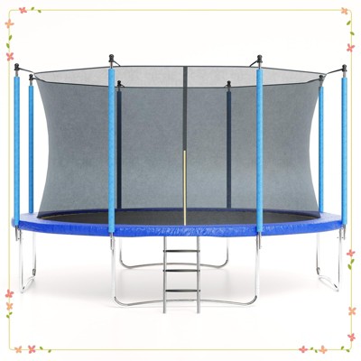 Trampoline with Enclosure & Ladder, ASTM Approved Heavy-Duty Outdoor Recreational Trampoline