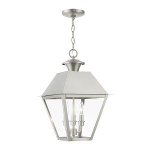 Livex Lighting Wentworth 3 - Light Pendant in  Brushed Nickel - 1 of 4