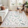 Coucheta Floral Butterfly Area Rug - Washable Non-Slip Carpet for Living Room, Bedroom & Nursery, Stain Resistant Low Pile Rug - 2 of 4