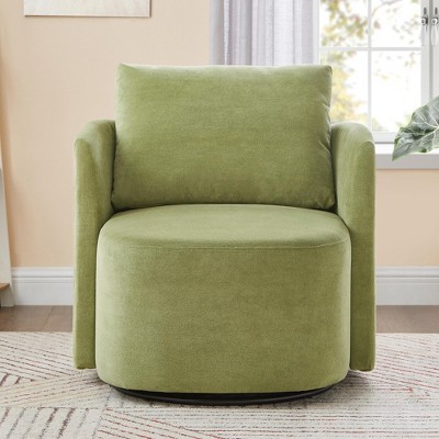 NicBex Modern Swivel Chair with Solid Wood Frame for Living Room, Accent Chair Chenille Upholstery Sofa Chair