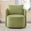 360° Swivel Chair, 29.9"W Accent Barrel Armchair, Ergonomic Upholstered Sofa Chair with Curved Design for Living Room - ModernLuxe - 2 of 4