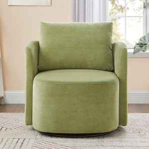 NicBex Modern Swivel Chair with Solid Wood Frame for Living Room, Accent Chair Chenille Upholstery Sofa Chair - 1 of 4