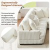 129" Oversized Sectional Sofa U-shaped Sofa Couch Modern Sofa Upholstered in Soft Corduroy with a Chaise Lounge for Living Room, Beige - 4 of 4