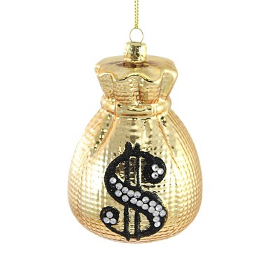 Cody Foster 4.5 Inch Money Bag Ornament Wealth Coins Dollars Tree Ornaments