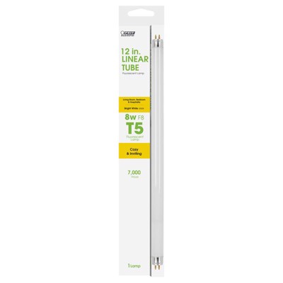 Feit Electric 8 W T5 0.63 in. D X 12 in. L Fluorescent Bulb Soft White Linear 2700 K 1 pk