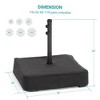 Sonkuki Heavy Duty Outdoor Patio Umbrella Base Suit for Patio Umbrella From 8FT to 12FT, Up to 320LBs, Be Filled With Sand, Black - 3 of 4