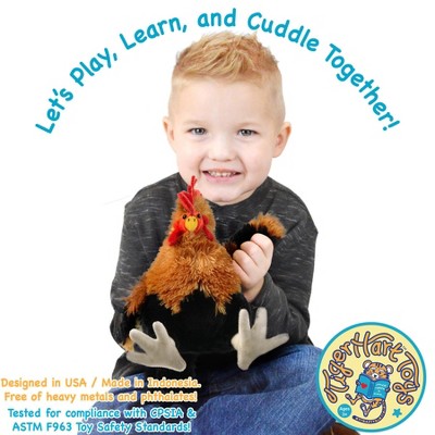 Riley The Rooster - Multicolor Plush Zoo Animal Toy