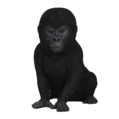 9" Polyresin Baby Gorilla Statue Black - Hi-Line Gift