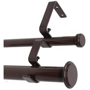 Urbanest Bouton Manhattan 1-inch 5-8 inch Double Drapery Curtain Window Rod Set - 1 of 4