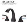 PAGED Modern Bathroom Faucets 2-Handle Bathroom Sink Faucet Vanity Basin Faucet with Drain - 3 of 4