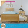 Max & Lily Twin Bed Frame with Trundle, Classic Solid Wood Platform Bed with Storage - 2 of 4