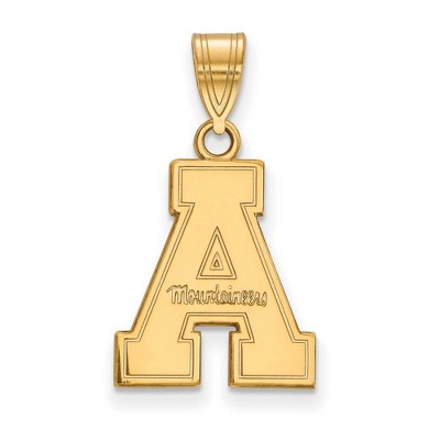 Black Bow Jewelry 14k Yellow Gold Appalachian State Mountaineers NCAA Medium Pendant