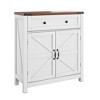 NicBex Bathroom Storage Cabinet with Drawer,Freestanding Cabinet with Adjustable Shelf,Cabinet Storage with Walnut Top for Dining/Bath Room - 2 of 4