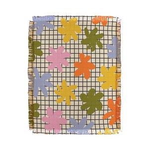 Alisa Galitsyna Playful Flowers 1 56"x46" Woven Throw Blanket - Deny Designs - 1 of 4