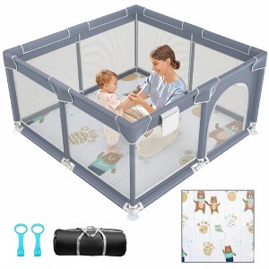 Baby Playpen , Large Indoor and Outdoor Play Yards, 360° Visibility , for Toddler - 1 of 4