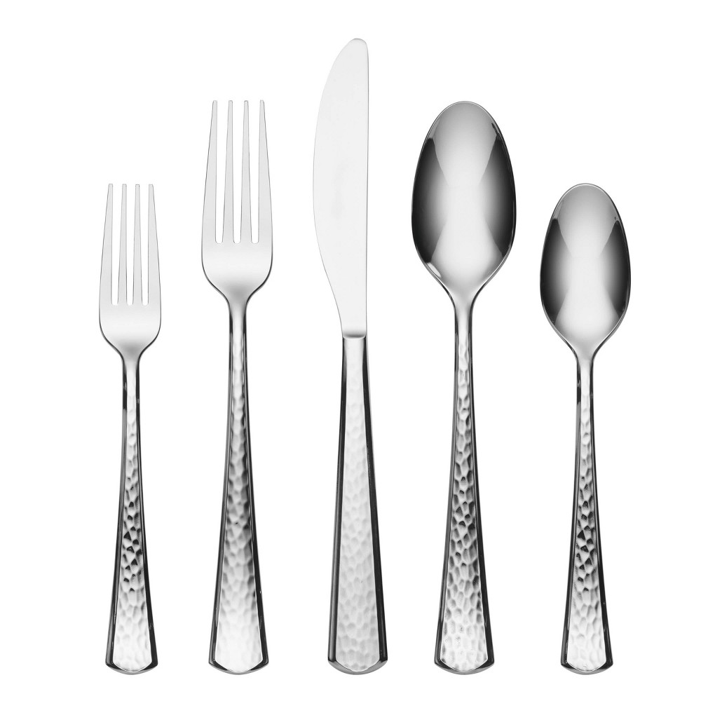 Photos - Cutlery Set Oneida 20pc Stainless Steel Etta Flatware Set: Modern Silverware Service for 4, Dishwasher-Safe, Includes Forks & Knives 