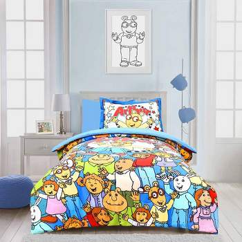 Original Arthur Ultra Soft Comforter/Sham Set for Boys, Girls, Baby, Kids, Toddler, Teen-Say Hey Theme Printed-Cotton Kids Bedding - Twin Size