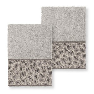 Linum Home Textiles 100% Turkish Cotton SPOTS Embellished Towel Set - 1 of 2