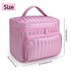 Makeup Bag Travel Cases Cosmetic Bag with Handle for Women Men Travel Organizers Pink - 4 of 4