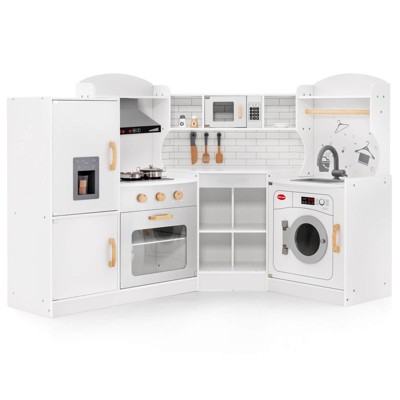 Toddler Kitchen Playset with Ice Maker & Microwave Oven