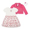 Little Lass Toddler Girls 3 Piece Valentine's Day Themed Coordinated Outfit - 2 of 3