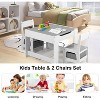 Kinder King 3-in-1 Kids Table & 2 Chairs Set with Storage, Removable Top & Blackboard, for Art, Crafts, Reading, Play - 3 of 4