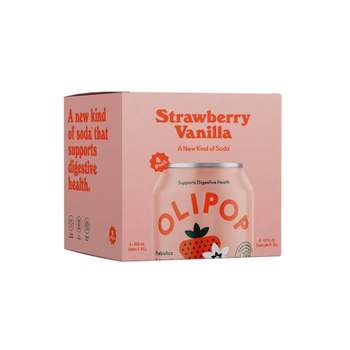 OLIPOP Strawberry Vanilla Prebiotic Soda - 4ct/12 fl oz