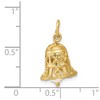 Black Bow Jewelry 14k Yellow Gold & FW Cultured Pearl 3D Wedding Bell Pendant, 12mm - 4 of 4