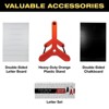 Excello Global Products Swinging Changeable Message Sign: 24" x 36" Sign , 792 Double Sided Letters/Storage Box. Black Board/Letter Board(Orange Legs) - 2 of 4