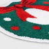 21"x21" Wreath Christmas Bath Rug Green/Red - Wondershop™ - 3 of 4