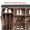 Shoe Storage Cabinet Bench,Entryway Bench with Storage and Seating,Shoe Rack with Cushion and Adjustable Shelf - 3 of 4