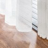 Chanasya 2pk Faux Linen Shimmer Textured Sheer Window Curtain Panels - Set of 2 - 3 of 4