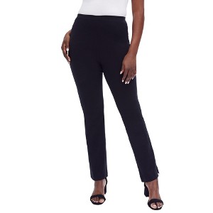Jessica London Women's Plus Size Everyday Stretch Cotton Straight Leg - 1 of 4