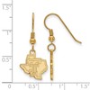 Black Bow Jewelry 14k Yellow Gold Plated Sterling Silver Texas Tech Red Raiders NCAA Dangle Earrings - 2 of 3