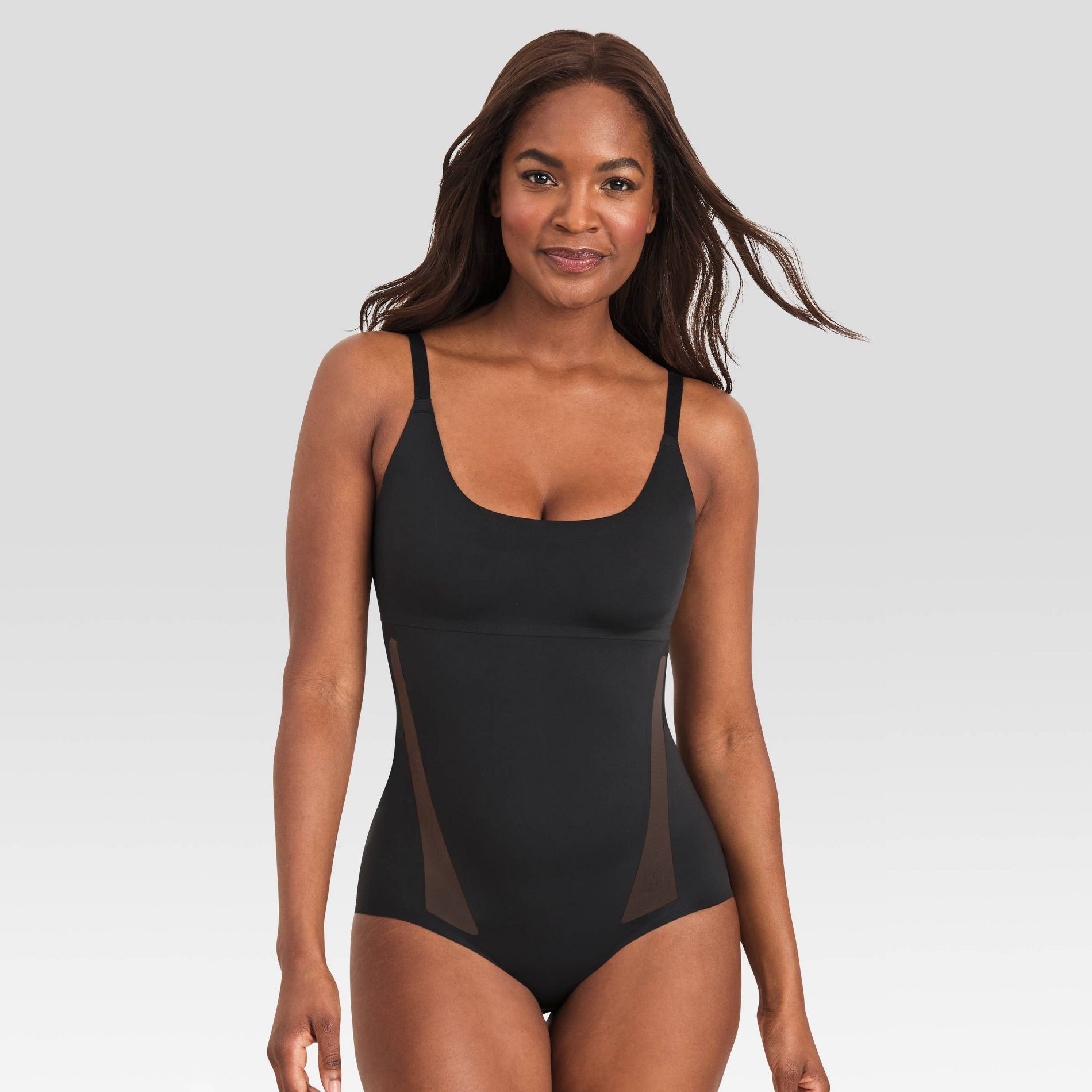 Maidenform Women's Shapewear Extra Firm Shaping Bodysuit SES108 - Black XXL: Nylon & Spandex, Hook & Loop Closure, Waist Slimming