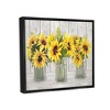 Stupell Industries Three Sunflower Bouquets Country Planks Still Life, 17" x 21" - 3 of 4