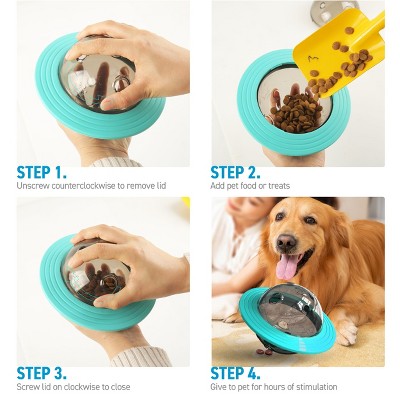 Blue Interactive Planet Treat Dispensing Chew Toy for Dogs