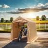 Vynxaria 7x8 ft Outdoor Portable Gazebo Storage Shelter Shed with 2 Roll up Zipper Doors & Vents Carport - 2 of 4