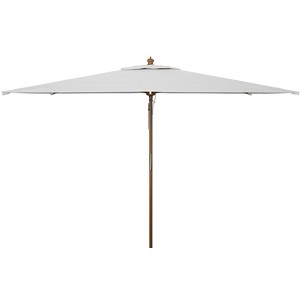 Aklin 6.5Ft X 10Ft Rectangle Angle Wooden Pulley Market Umbrella (No Tilt) - PAT8309 - Safavieh - 1 of 3