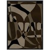 Kate and Laurel Contour 1 Framed Canvas Wall Art by Shatha Al Dafai 28 x 38 Sylvie Black, Modern, Abstract Art for Wall Decor, Living Room, Bedroom - 2 of 4