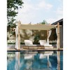 Aluminum Pergola with Adjustable Canopy, Outdoor Metal Gazebo with Reinforced Frame, Waterproof Sun Shade for Patio, Backyard, Garden - 2 of 4