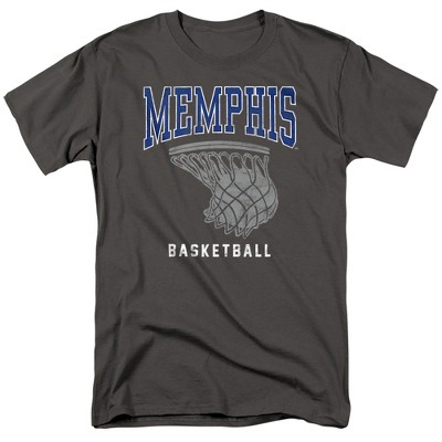 University Of Memphis Basketball Hoop Adult T-Shirt Black