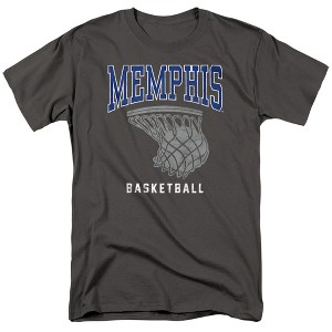 University Of Memphis Basketball Hoop Adult T-Shirt Black - 1 of 4