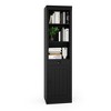 71 inch Tall Bookcase with Drawers & Doors, 3-Tier Open Bookshelf with Adjustable Shelves, Narrow Storage Cabinet for Living Room, Office, Bedroom - 3 of 4