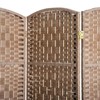 NicBex 6' Tall 3-panel Room Divider for Home, Wicker Weave Divider for Room Separation, for Home & Office, Natural - 2 of 4