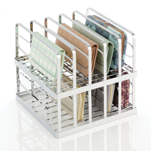 Mdesign Plastic Divided Purse Organizer - Closets And Drawers, 5 Sections,  Clear : Target