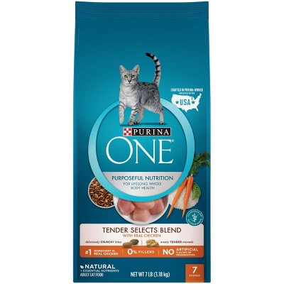 Purina ONE Tender Selects Blend with Real Chicken Adult Premium Dry Cat Food - 7lbs